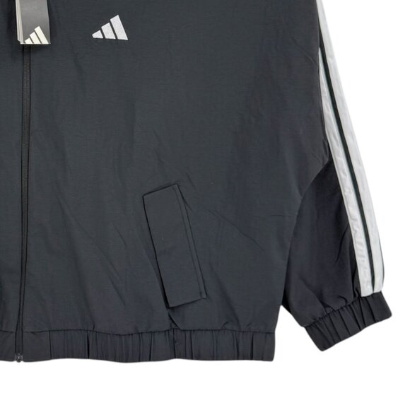 Adidas Women's Multi Sport 3 Stripes Lightweight Black Bomber Jacket Size 2X NWT - Picture 6 of 12